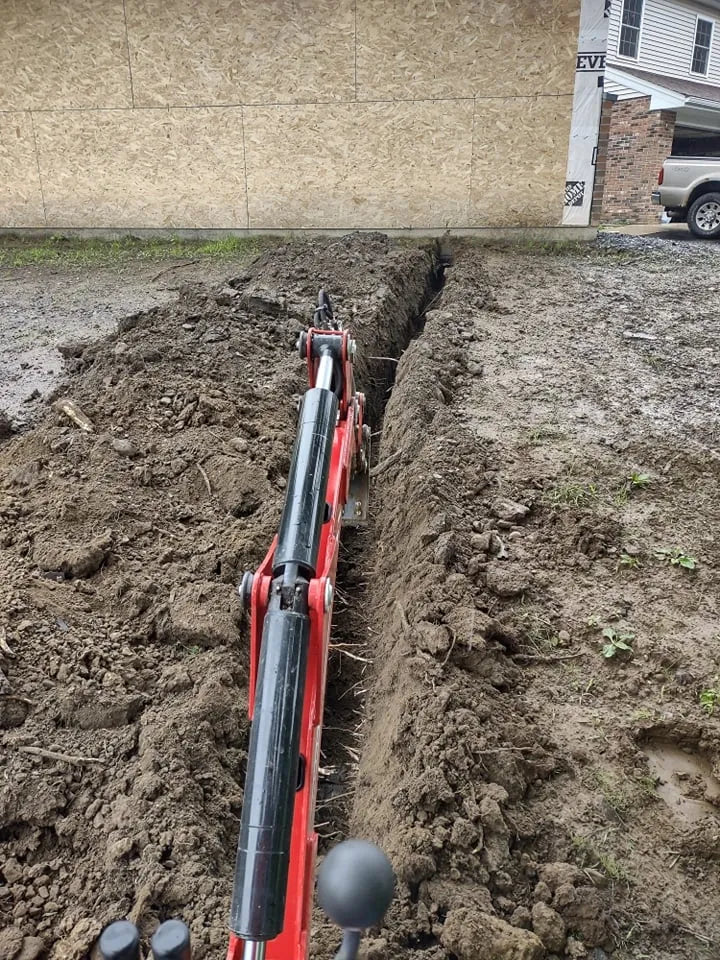 MF 6 inch Trenching Bucket for CB-65, CB-75, CB-85, BH-2720 backhoes image 1